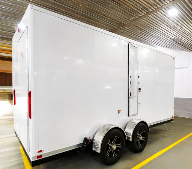 17ft ada 3 station restroom trailer exterior