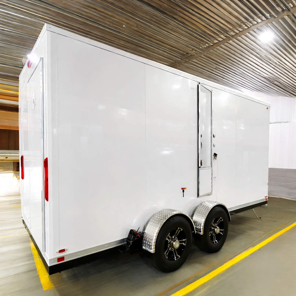 17ft ada 3 station restroom trailer exterior